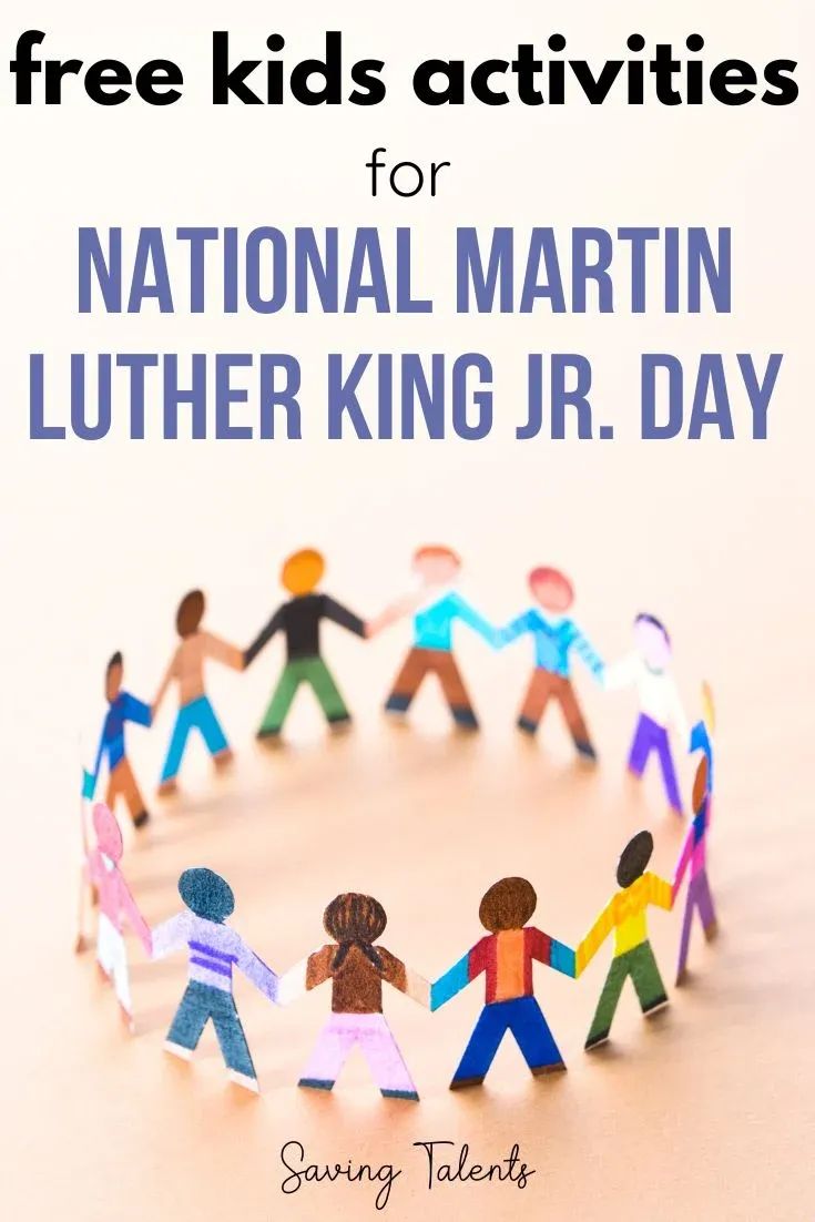 paper people holding hands with the text free kids activities for national martin luther jr day