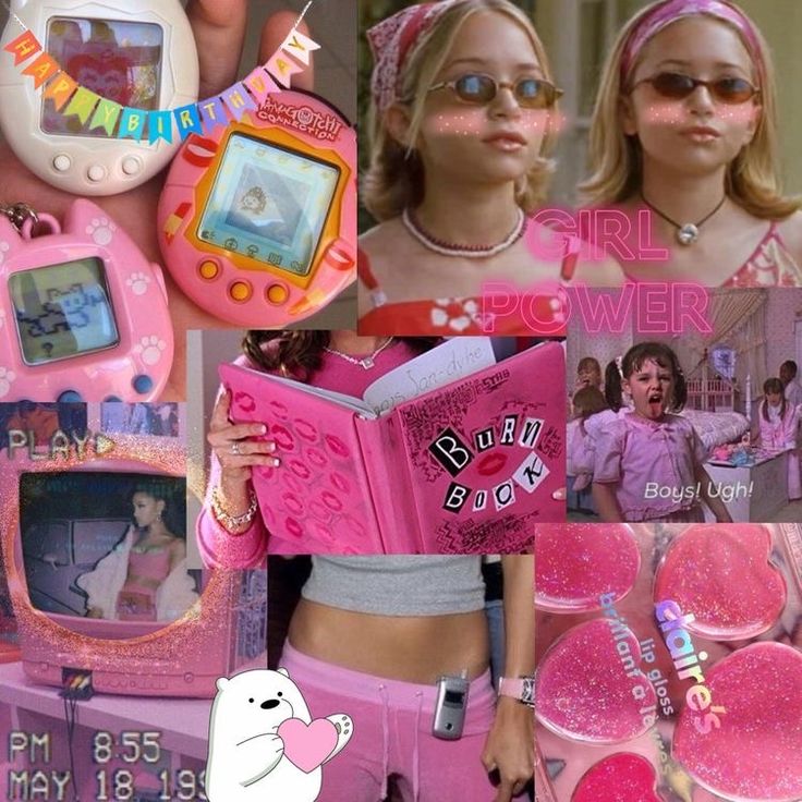 there is a collage of photos with barbie dolls and toys in it, including a pink toy machine