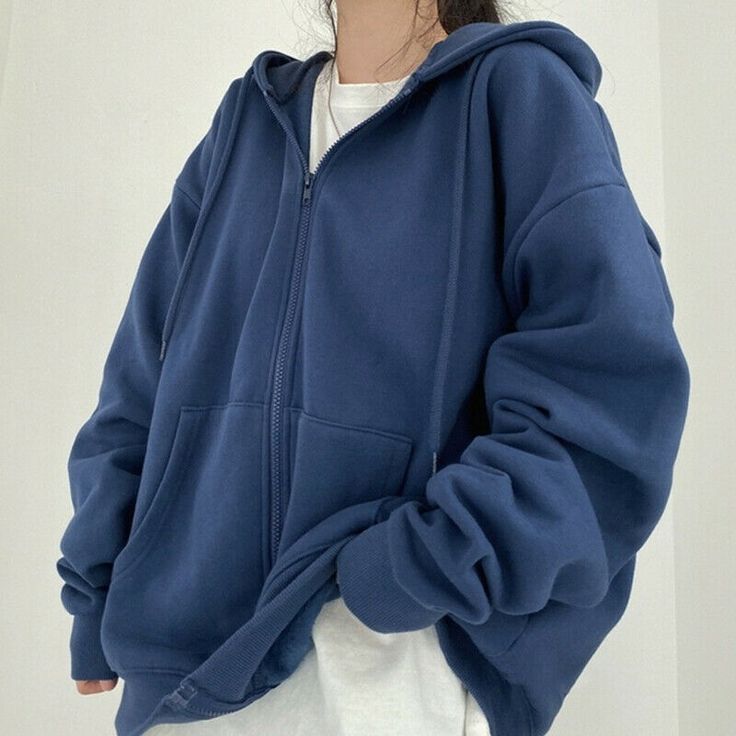 Product Description * Condition:100% Brand New * Color:Black / Gray / Blue / Apricot / Army Green * Size:Asian Free Size Length:70cm Bust:130cm Shoulder:63cm Sleeves:62cm * Package:1pc Sweatshirt (without any accessories ）    Please note: 1.Please allow a little error due to manual measurement. 2.The color maybe a little difference because of the light,screen reflection etc.   Payment  We accept PayPal only. Shipping 1. We ship to your PAYPAL ADDRESS by default. Please make sure your it is corre Brown Zip Ups, Loose Coats, Womens Sweatshirts Hoods, Oversized Jacket, Fashion Korean, Zipper Jacket, Hoodie Girl, Y2k Aesthetic, Oversized Sweatshirt