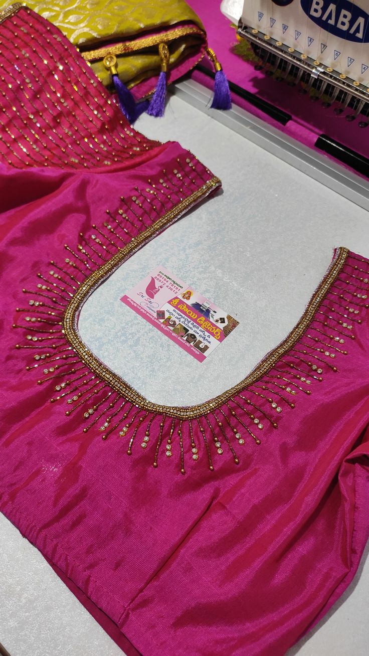 Cut Beads Work, Beads Work Blouse, Mirror Blouse Design, Gowns Designs, Mirror Blouse, Maggam Designs, Magam Work, Mirror Work Blouse Design, Aari Design