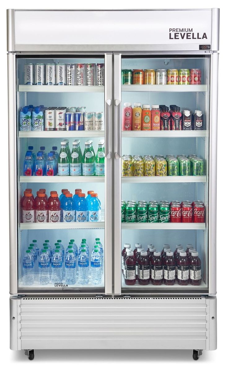 an open refrigerator filled with lots of drinks