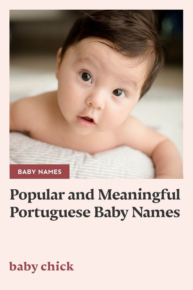 a baby is laying down with the words popular and meaningful portuguese baby names