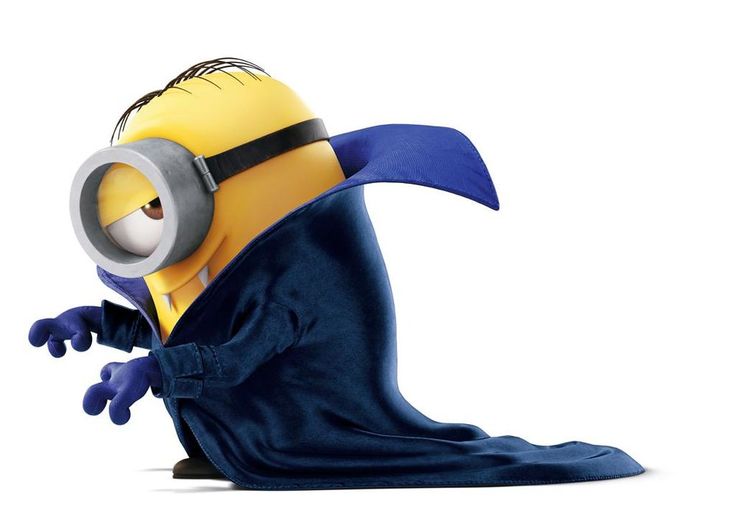 the movie poster for despicable me, featuring a minion in a blue robe