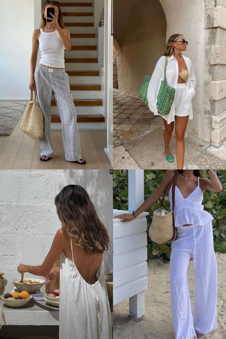 Coasts Rica Outfits, Costa Rica Outfit Aesthetic, Caribbean Outfit Ideas, Bali Indonesia Outfit Ideas For Women, Caribbean Summer Outfits, Madeira Portugal Outfit, Madeira Outfit Ideas, Caribbean Aesthetic Outfits, Coconut Aesthetic Outfits