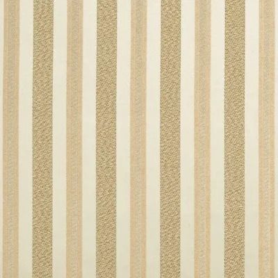 a beige and white striped wallpaper with vertical stripes on the bottom half of it