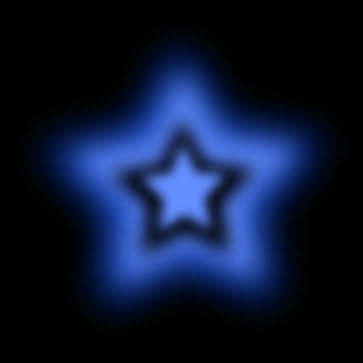 a blurry image of a blue star on a black background