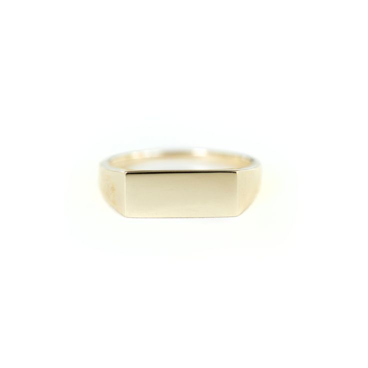 14k or 18k Solid Gold Rectangle Signet Ring For him or her. Male model is wearing a size 10. Face dimensions: 15mm x 6mm Built to last a lifetime and more. Complimentary custom engraving! Handmade to order. Please allow an additional three days for processing. Modern White Gold Rectangular Signet Ring, Formal Square Rings With Polished Finish, Minimalist White Gold Rectangular Signet Ring, Classic Rectangular Everyday Jewelry, Modern Oblong Jewelry With Polished Finish, Classic Rectangular Jewelry For Everyday, Classic Square Sterling Silver Rings, White Gold Rectangular Signet Ring For Formal Occasions, Classic Rectangular Signet Ring Stamped 14k