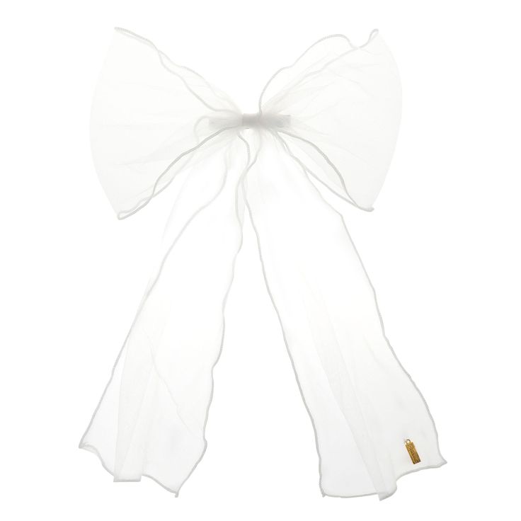 SKU-C1254L The Wavy Tulle bow is our dressier version the old classic. Large, supple bow is made of soft, light netting. Get one in each of our classic colors to match every outfit. Bow is attached to a small durable alligator clip. One size White Ribbon Bow For Spring, Elegant White Tulle Fabric For Party, White Bow For Spring Party, Elegant Spring Organza Tulle Fabric, Elegant Spring Tulle Fabric In Organza, Classic White Bow With Ribbon, Elegant Ruffled Tulle Fabric For Spring, Elegant Spring Tulle Fabric With Ruffles, Elegant Ruffled Tulle Fabric For Summer