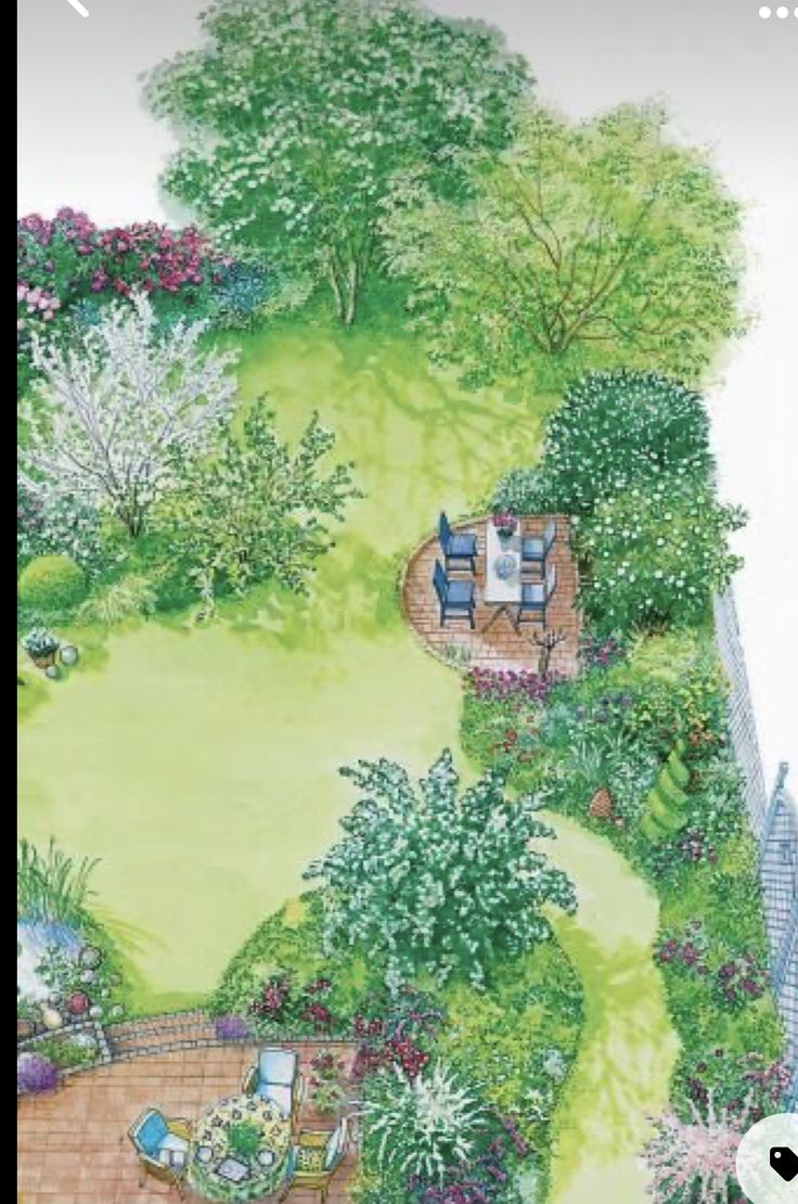 an artist's rendering of a garden