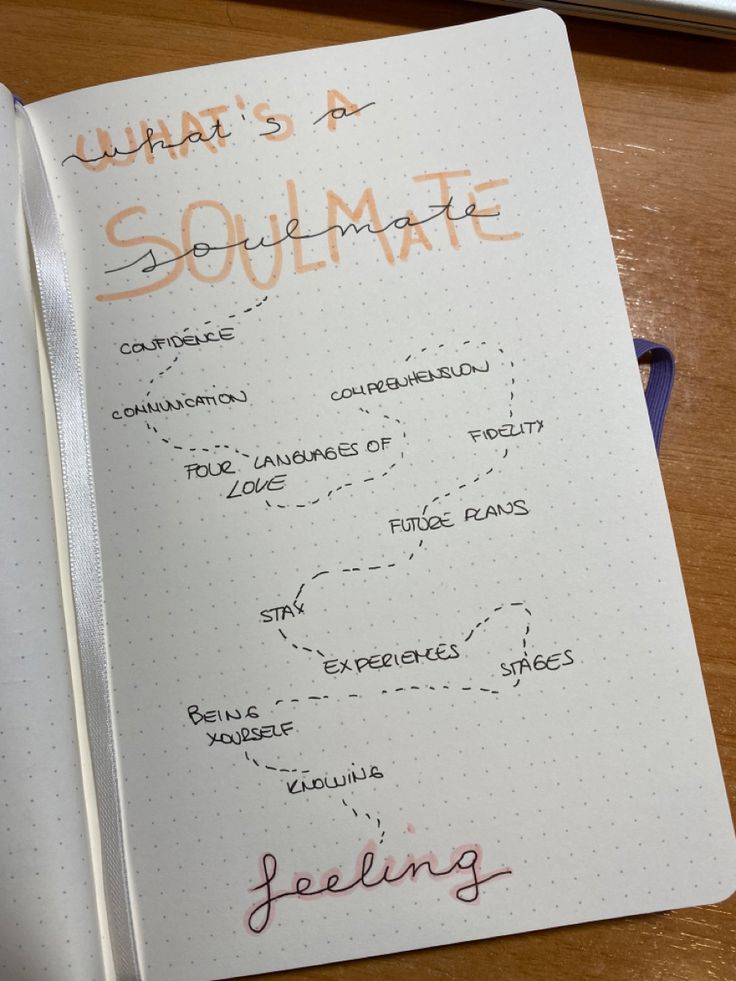 a notepad with writing on it that says, what's a soulmate?