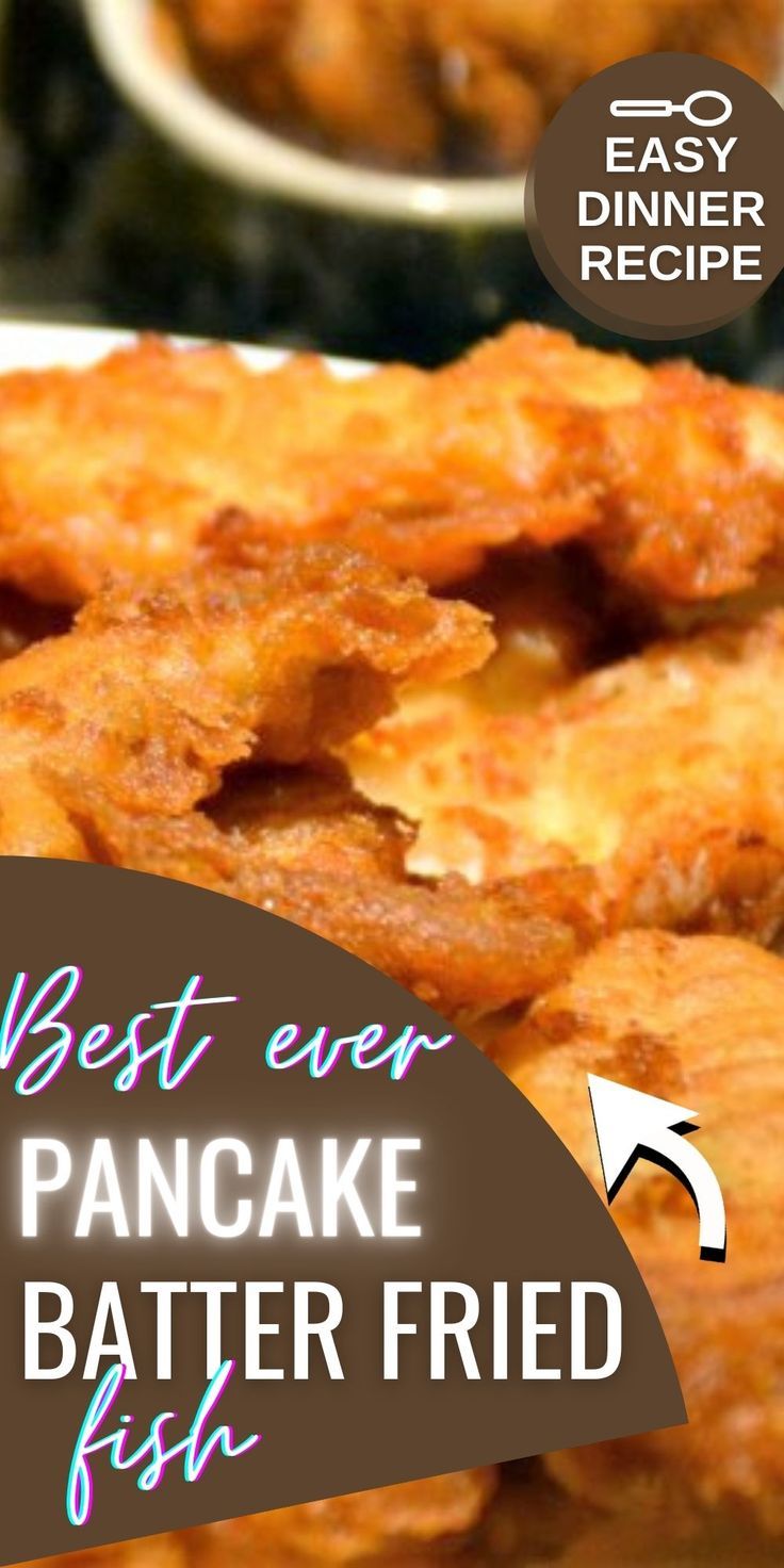 the best ever pancake batter fried fish is ready to be eaten and served for dinner