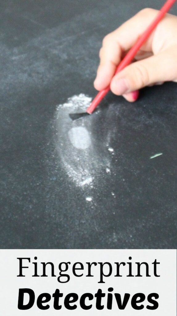 a hand writing on a blackboard with the words fingerprint detatives written in chalk