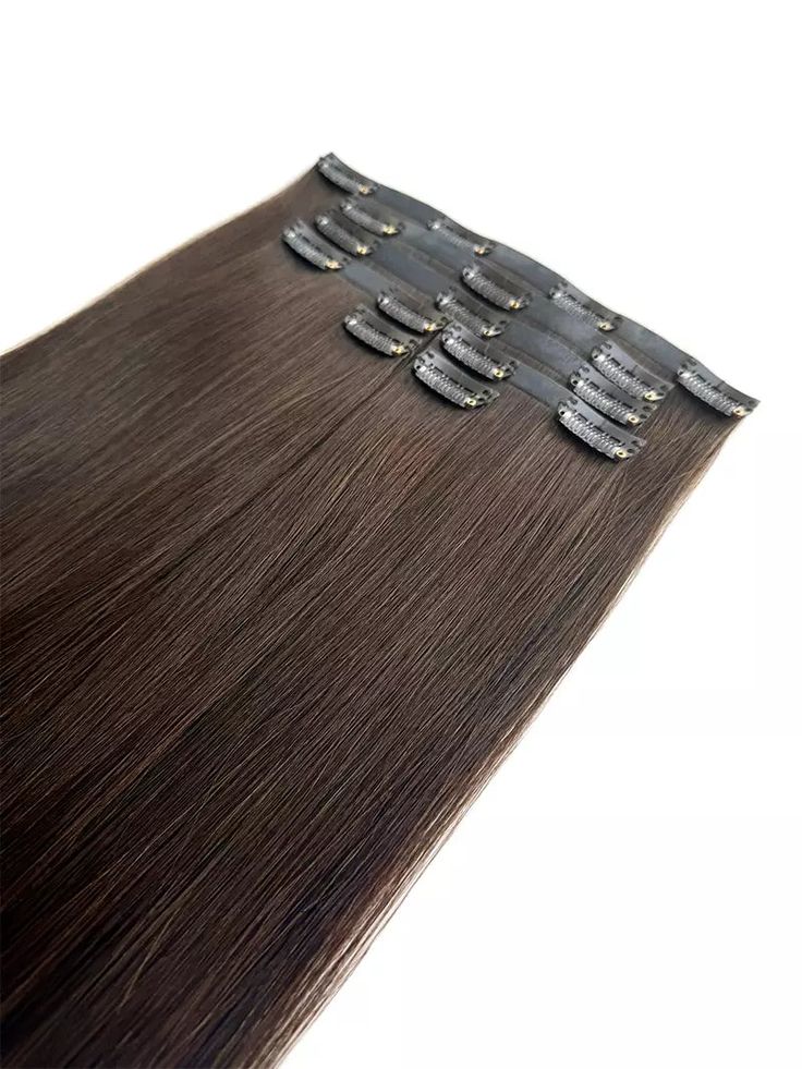 Color Dark brown is a blend of warm and cool tones that can easily blend with a variety of medium shades of brown hair while presenting a classic look that will last forever. Invisible & Ultra-Seamless Clip-In Hair Extensions Mimic The Hair Growth On The Scalp Patching Up The Gaps Near Roots Close Parting Natural Looking For All Types Of Hair, Especially Thin/Fine Hair 7 Pieces In Total 1x 8-inch, 4 clips 2x 6-inch, 3 clips 2x 3-inch, 2 clips & 2x 1-inch,1 clip Shades Of Brown Hair, Brown Hair Shades, Types Of Hair Extensions, Thick Hair Styles Medium, Hair Extension Clips, Halo Hair Extensions, Types Of Hair, Clip In Extensions, Hair Quality