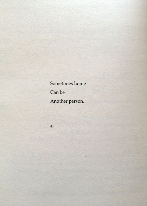 an open book with the words sometimes home can be another person