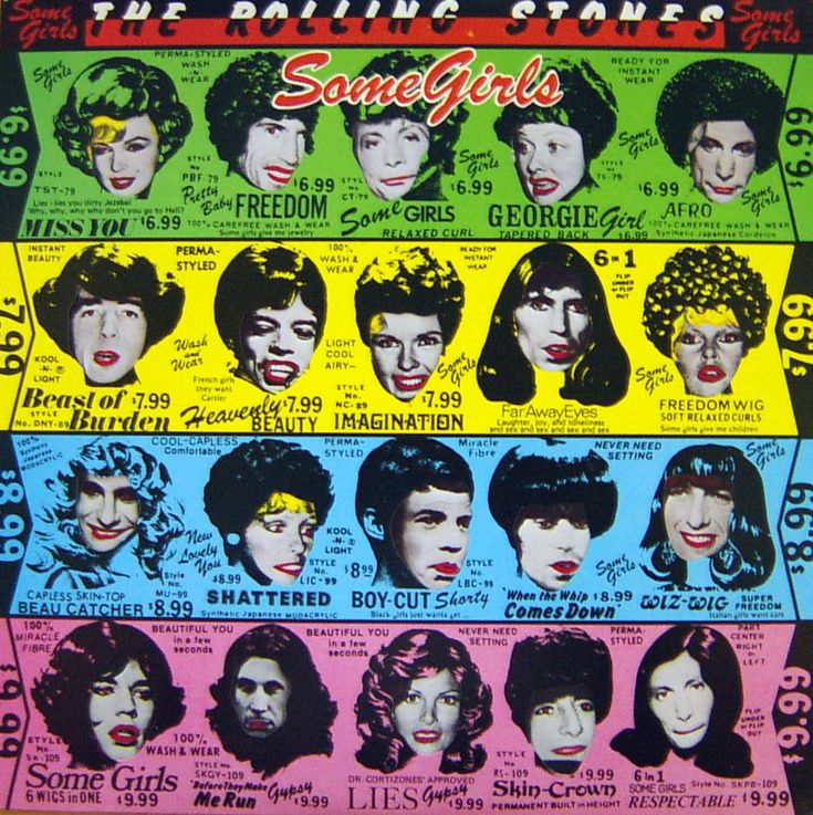 the rolling stones'christmas album cover with many different faces and hats on each one