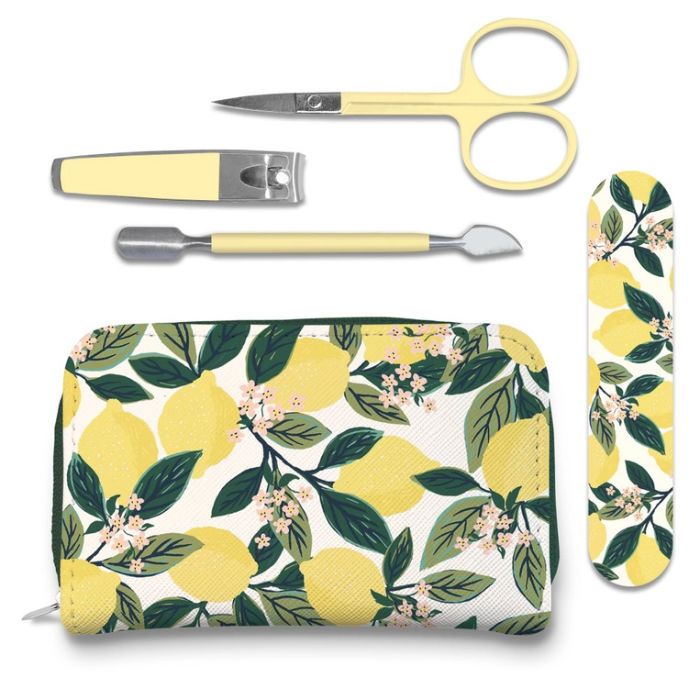 Studio Oh! Lemon Tree Manicure Set | Build A Luxury Custom Gift Box for Women with Luxe & Bloom Gift Subscription Boxes, Wedding Gift Boxes, Manicure Kit, Notecard Set, Kids Calendar, Tassel Jewelry, Lemon Tree, Beauty Studio, Manicure At Home