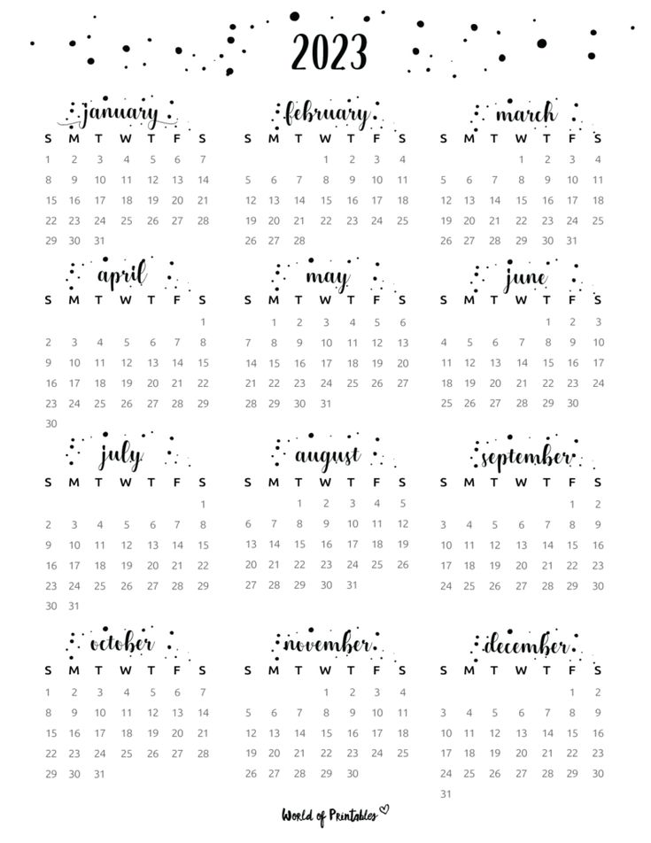 the 2013 calendar is shown in black and white, with dotted dots on it's side