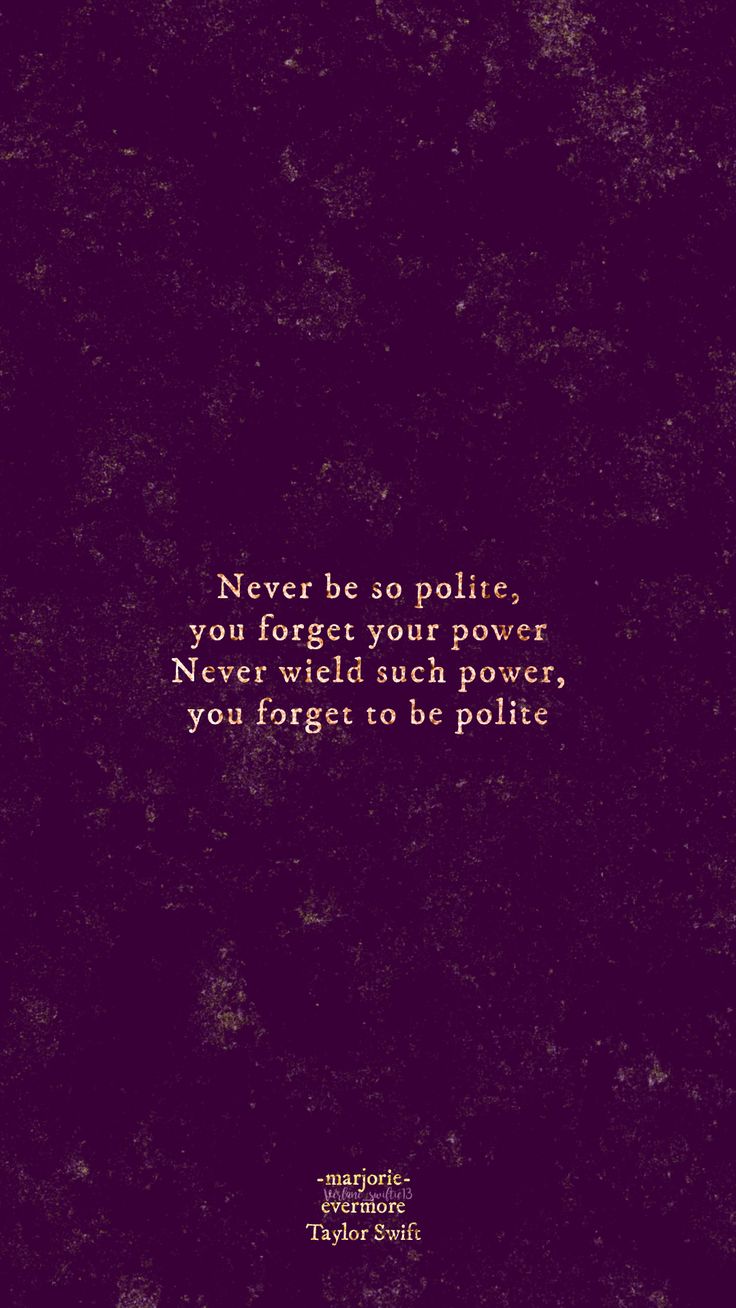 a purple book cover with the words never be so polite, you forget your power