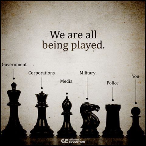 a poster with chess pieces and the words we are all being played