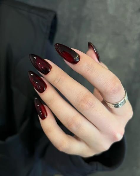 Red Black Nails, Vampire Nails, Witchy Nails, Dream Future, Goth Nails, Inspired Nails, Red Nail, Dark Nails, Nails Inspo