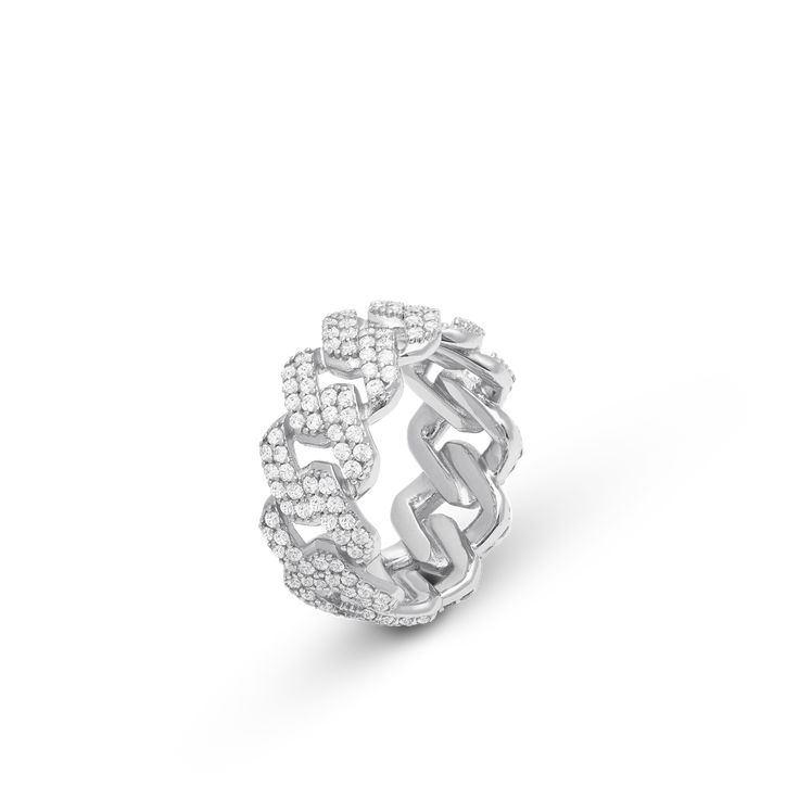 Elevate your style with the Golden Concept Sterling Silver Cuban Link Ring, a testament to luxury and craftsmanship. This distinguished piece from our collection shines with the polished finish of the finest sterling silver, accented with the brilliance of Zircon Gems. At a comfortable weight of 12 grams, it marries durability with elegance, perfect for those who cherish sophistication. Offered in sizes S (SIZE 9, 19 mm), M (SIZE 10, 19,8 mm), and L (SIZE 11, 20,6 mm), the Golden Concept ring is Sterling Silver Cuban Link Diamond Cut Jewelry, Elegant Diamond-cut Cuban Link Diamond Bracelet, Luxury Gold-tone Cuban Link Jewelry, Sterling Silver Cuban Link Diamond-cut Jewelry, Elegant Gold Iced-out Cuban Link Bracelet, Cuban Link Ring, Link Ring, Linking Rings, Cuban Chain