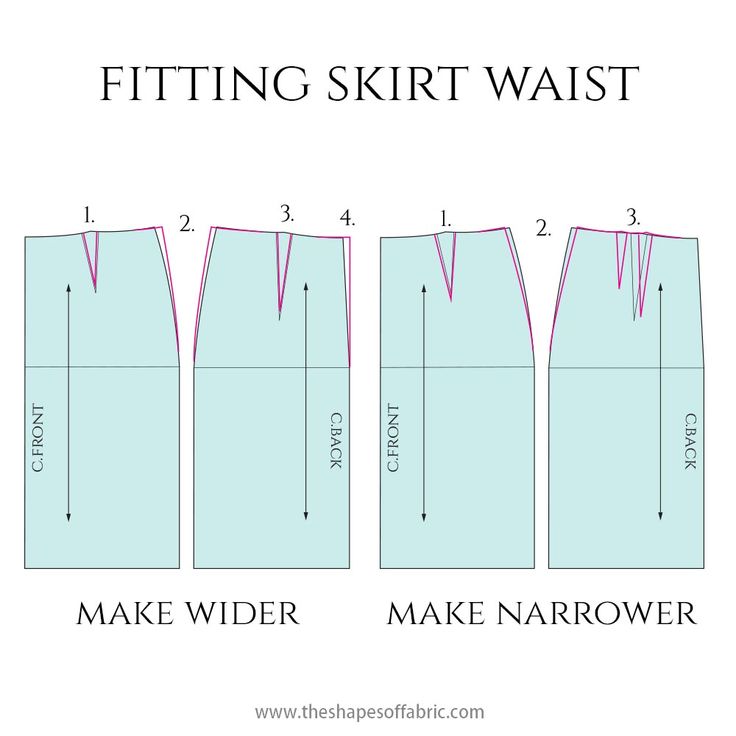 how to make a fitted skirt with the sewing pattern on top and bottom, as well as measurements