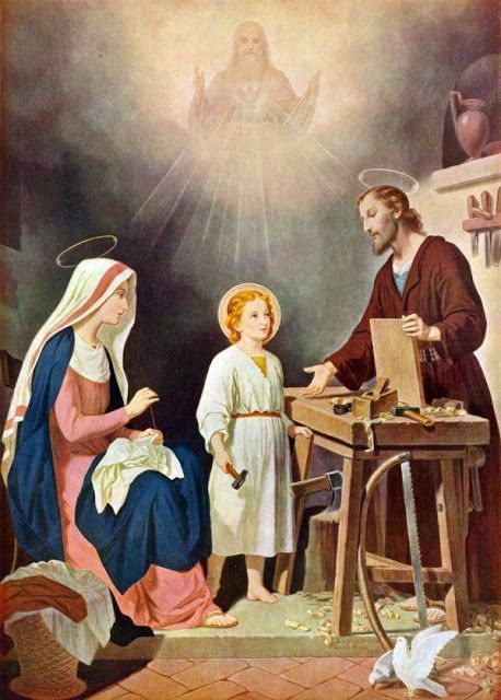 an image of the birth of jesus with two young children in front of him and his mother