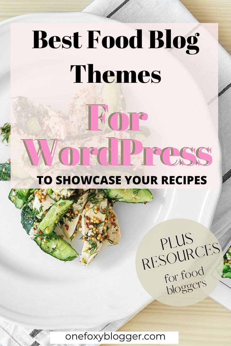 the best food blog themes for wordpress to showcase your recipes, plus resources for food bloggers