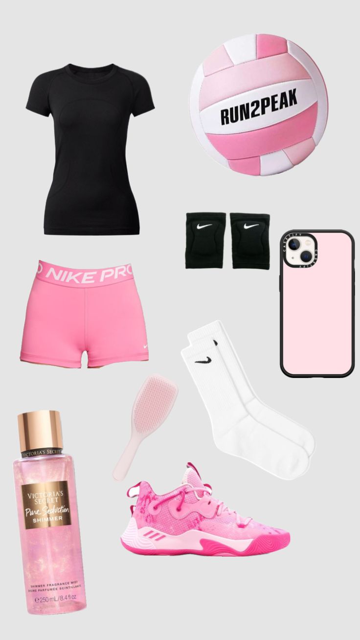 Volleyball fit!! #volleyball #follow #pink #outfitinspo #fit Pink Volleyball Outfit, Outfit Ideas For Volleyball, Volleyball Leggings Outfit, Volleyball Camp Outfits, Cute Volleyball Outfits For Practice, Preppy Volleyball Outfit, What To Wear To Volleyball Practice, Volleyball Outfits For School, Volleyball Coach Outfit