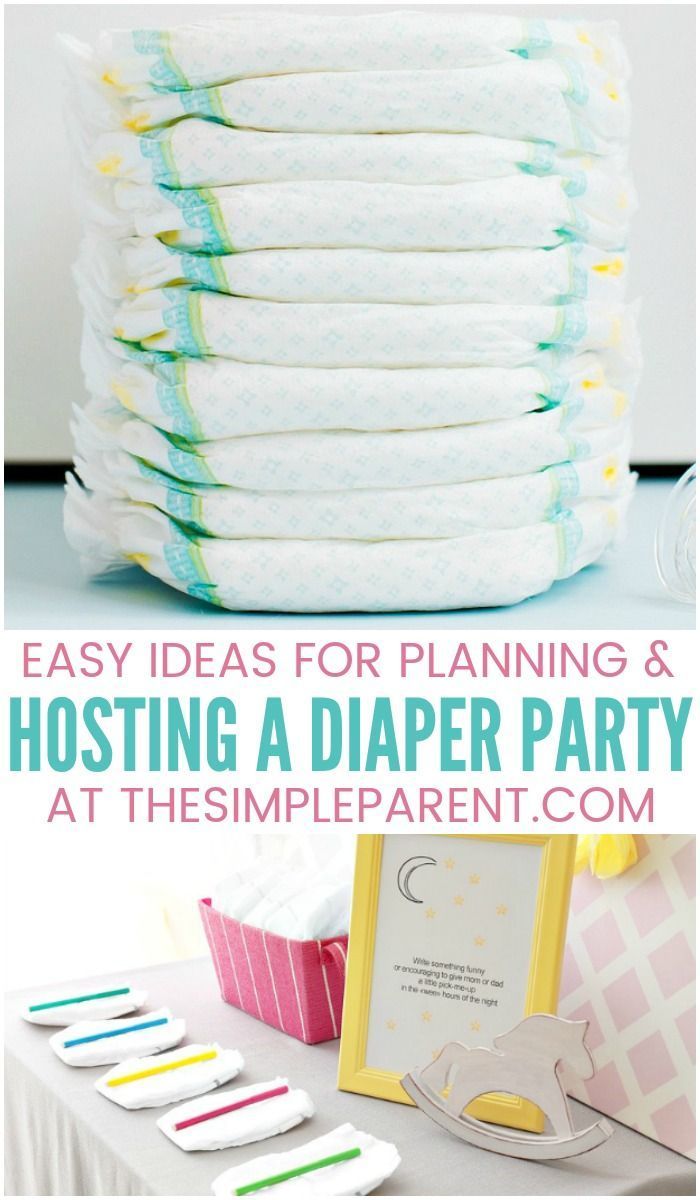 a stack of diapers with the words easy ideas for planning and hosting a diaper party