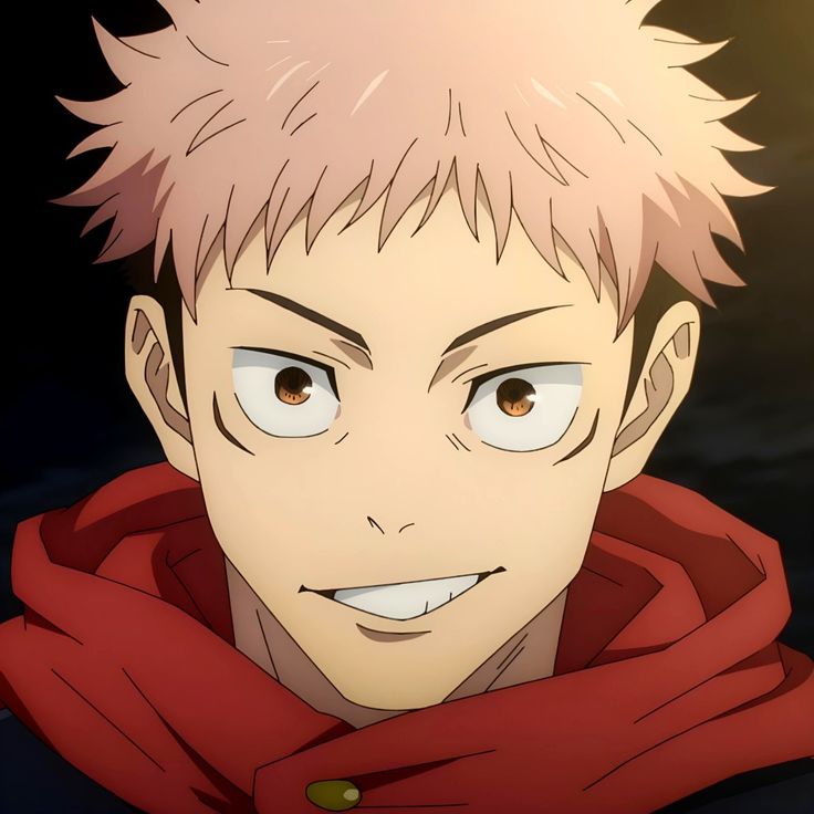 an anime character with blonde hair and blue eyes wearing a red scarf around his neck