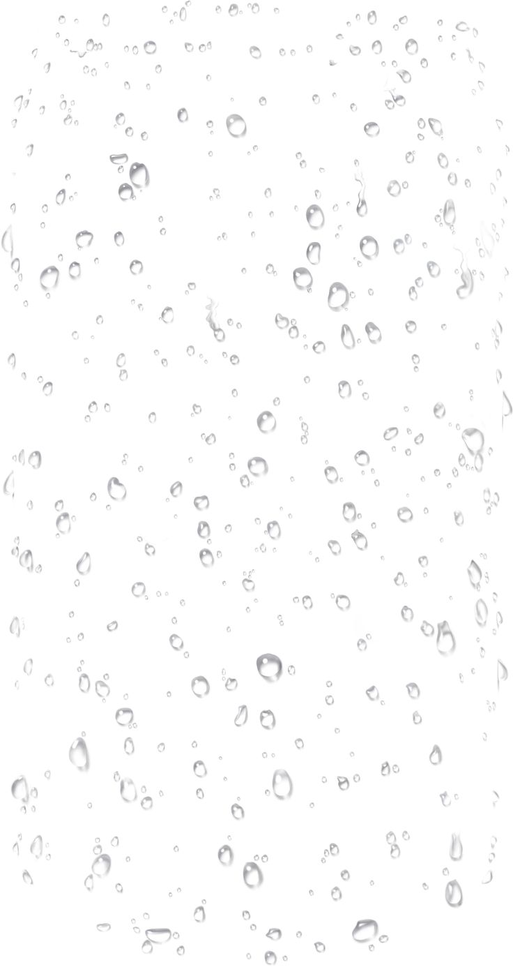 drops of water on a white background