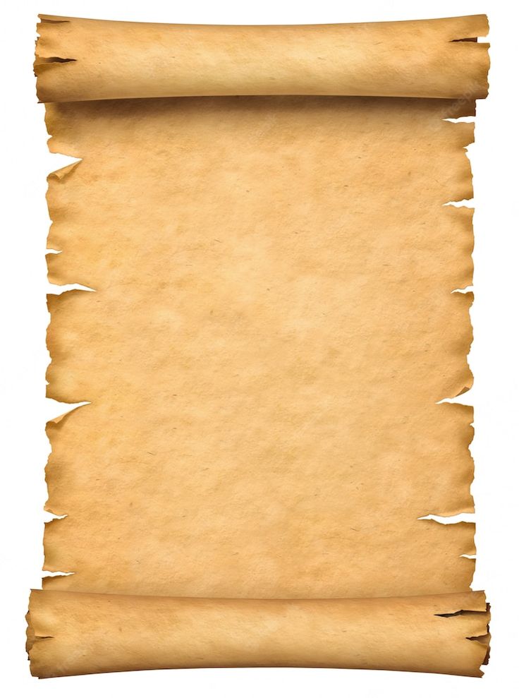 an old paper scroll with torn edges