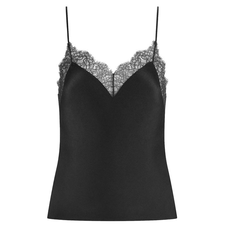 Camisole silk MAISON CLOSE Rendez-vous Silk Night Camisole, Luxury Silk Romantic Camisole, Luxury Silk Camisole Sleepwear, Silk Maison, Black Silk Camisole, Luxury Silk V-neck Camisole, Silk Camisole, Camisole Top, Lingerie