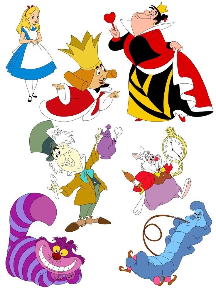 cartoon characters from the animated series alice and wonderland