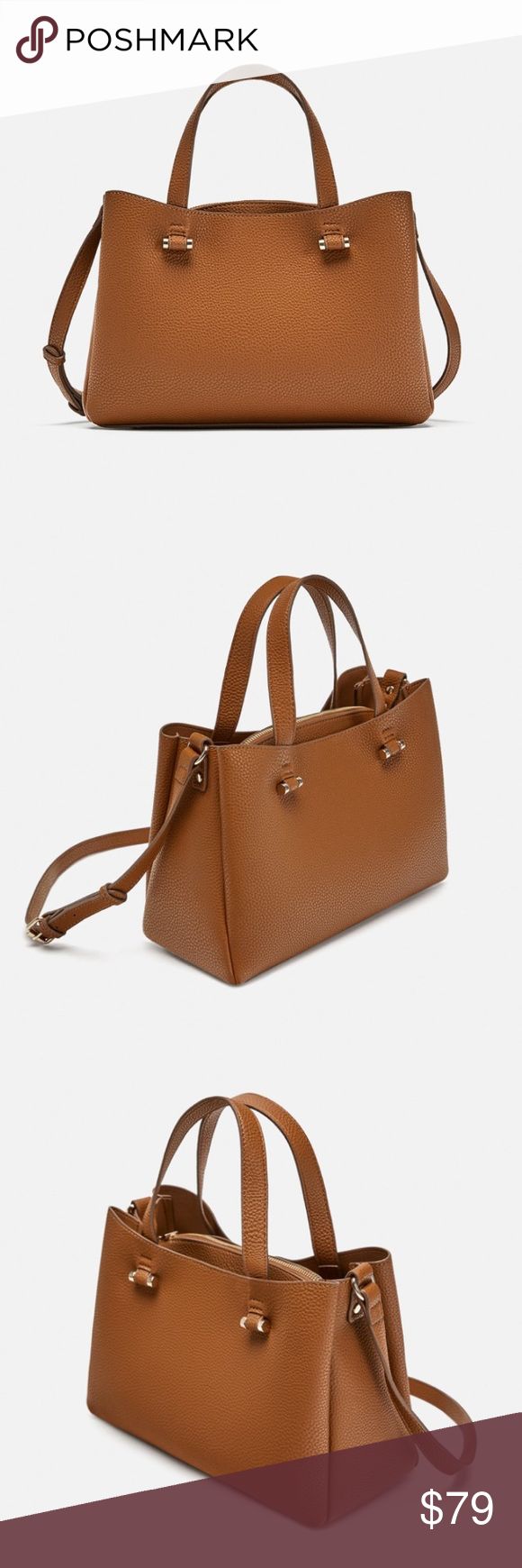 Zara leather colored zippered city bag Love neutral color... chic yet practical... zipper compartment keeps things secured.... size just right Zara Bags Zara Handbags, Zara Bags, Zara Leather, City Bag, Neutral Color, Neutral Colors, Something New, Top Handle Bag, Zara