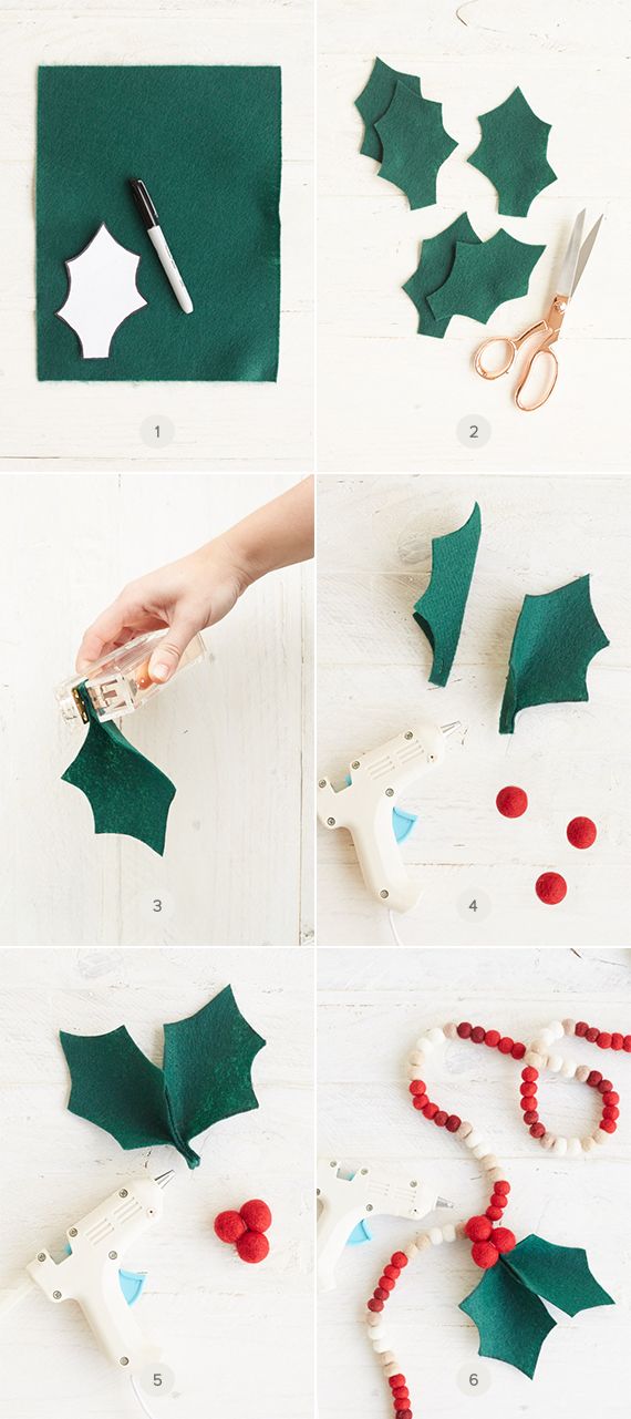 how to make christmas decorations out of felt and beads - step by step instructions on how to make them