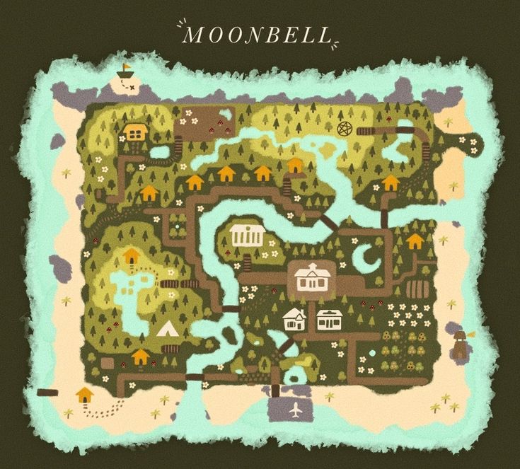 a map that is on top of a piece of paper with the words moonbell