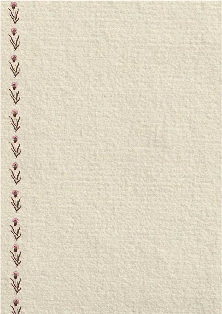 a white paper with pink flowers on the edges and a border in the middle that says,