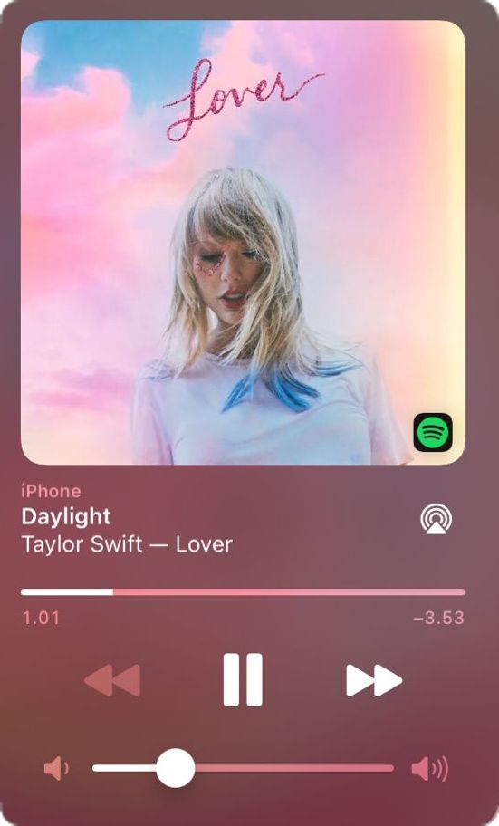 an mp3 player with the words lover on it's screen and other music playing options