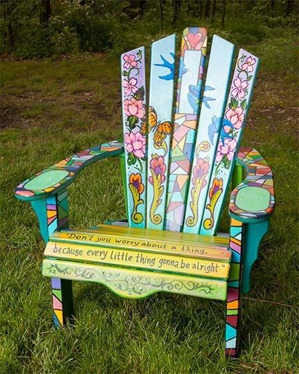 a wooden chair painted with princesses and the words, always little time comes around