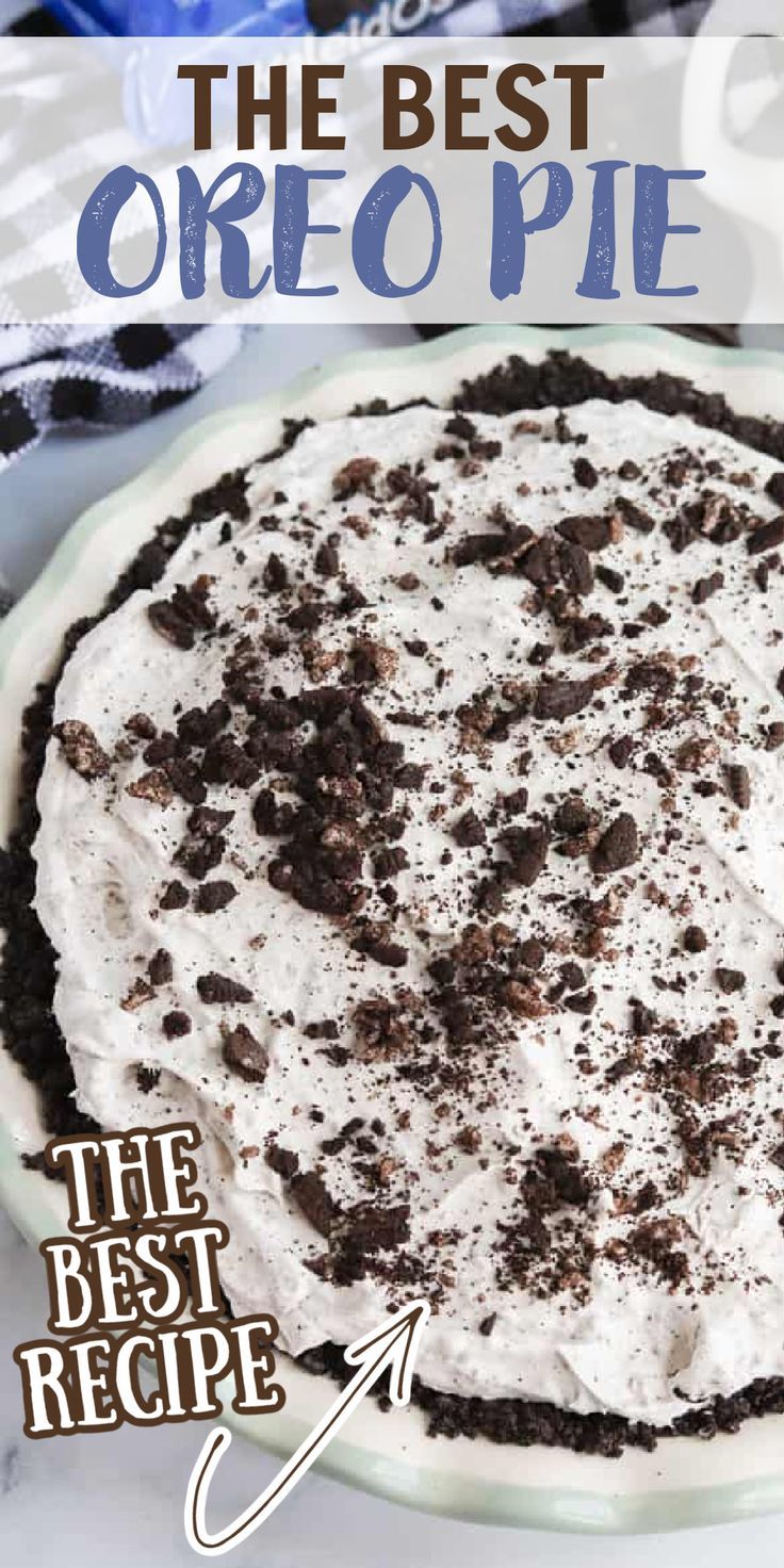 the best oreo pie recipe is on display