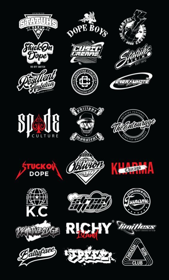 the logos for different types of motorcycles