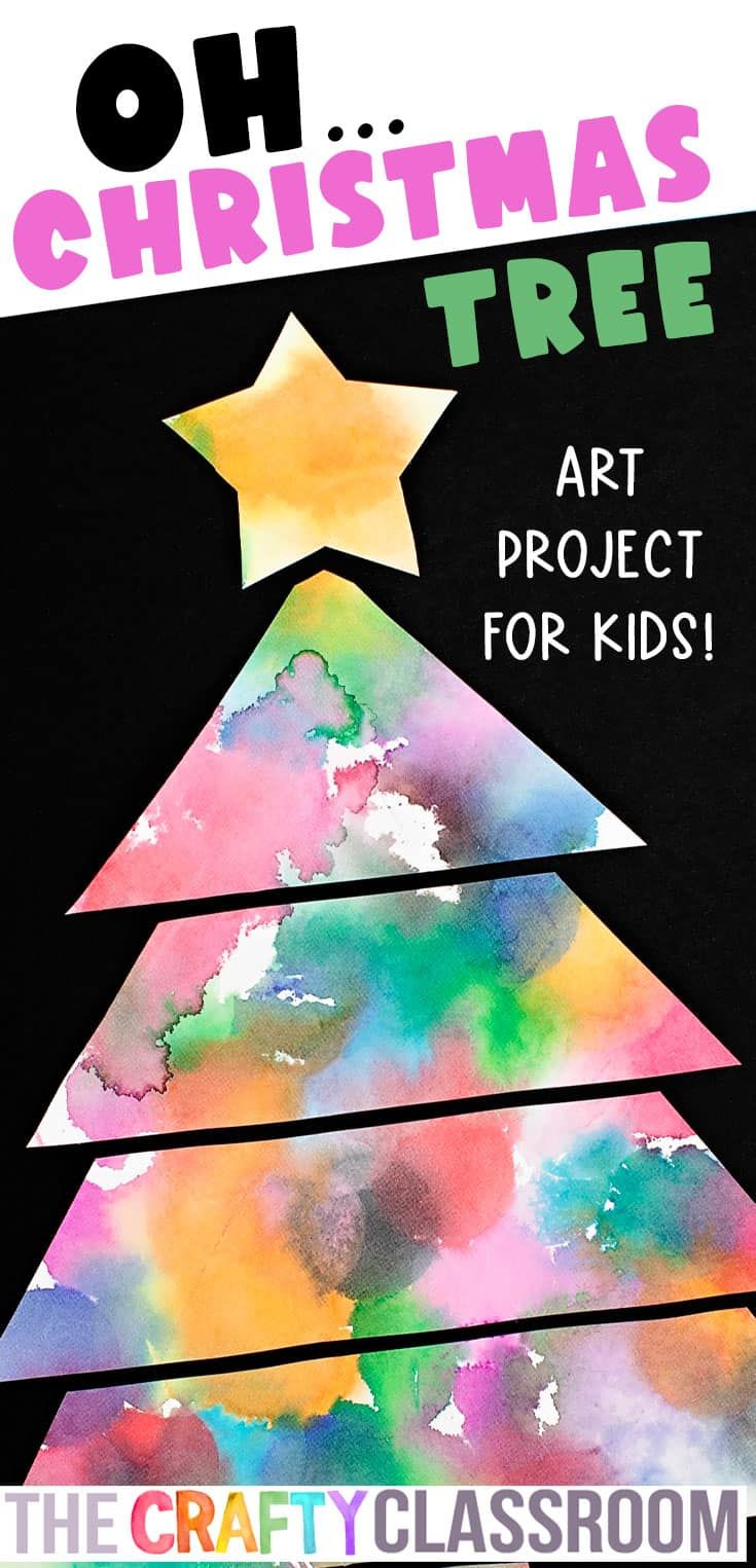 the crafty classroom christmas tree art project for kids