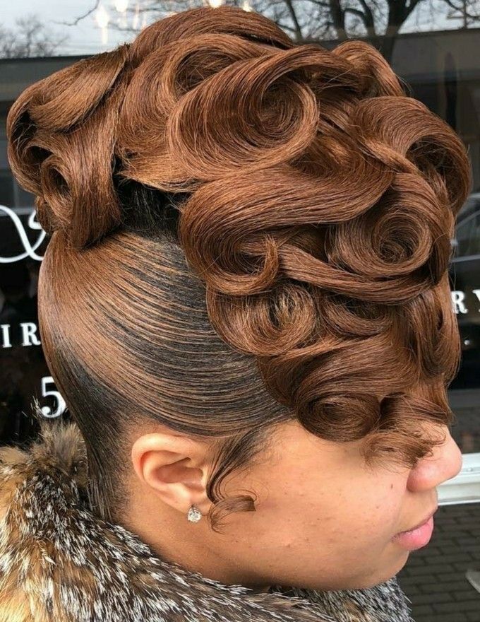 Updo Styles For Black Women Weave, Elegant Updo Hairstyles For Black Women, Up Dos For Black Women Hair Updo, Black Hair Updo Hairstyles Up Dos, Attending Birthday Outfit, Natural Hair Bun Styles Updo, Bun Updo Hairstyles For Black Women, French Roll Hairstyle For Black Women, Updo Styles For Black Women