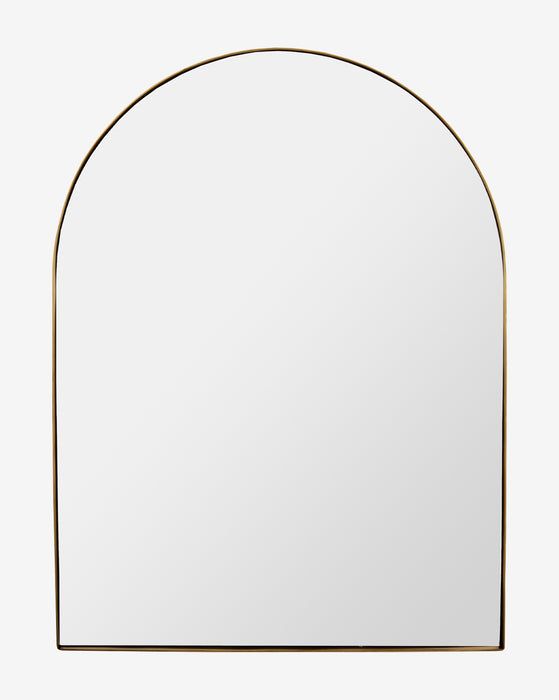 an arch shaped mirror on a white background