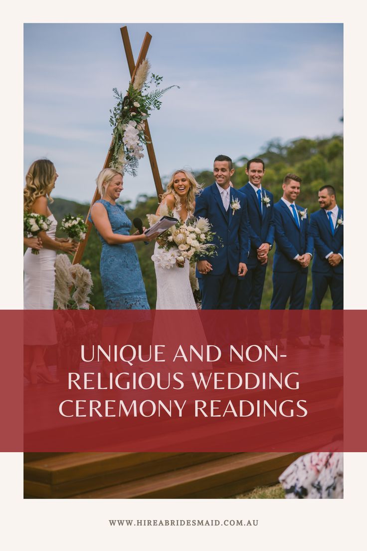 Untraditional Wedding Venues, What To Say At A Wedding Ceremony, Untraditional Wedding Ceremony, Unique Wedding Ceremony Decor, Unique Wedding Readings, Alternative Wedding Ceremony, Wedding Officiant Script Unique, Ceremony Readings, Unique Wedding Ceremony