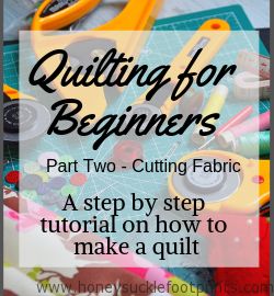 sewing supplies with the words quilting for beginners written in black on top of it