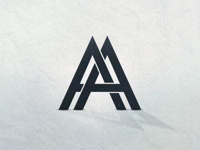 the letter a is made up of black and white letters on a white background,