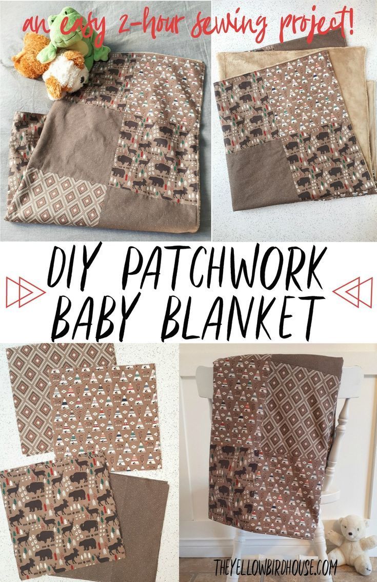 the instructions for how to make a diy patchwork baby blanket that is easy and cheap